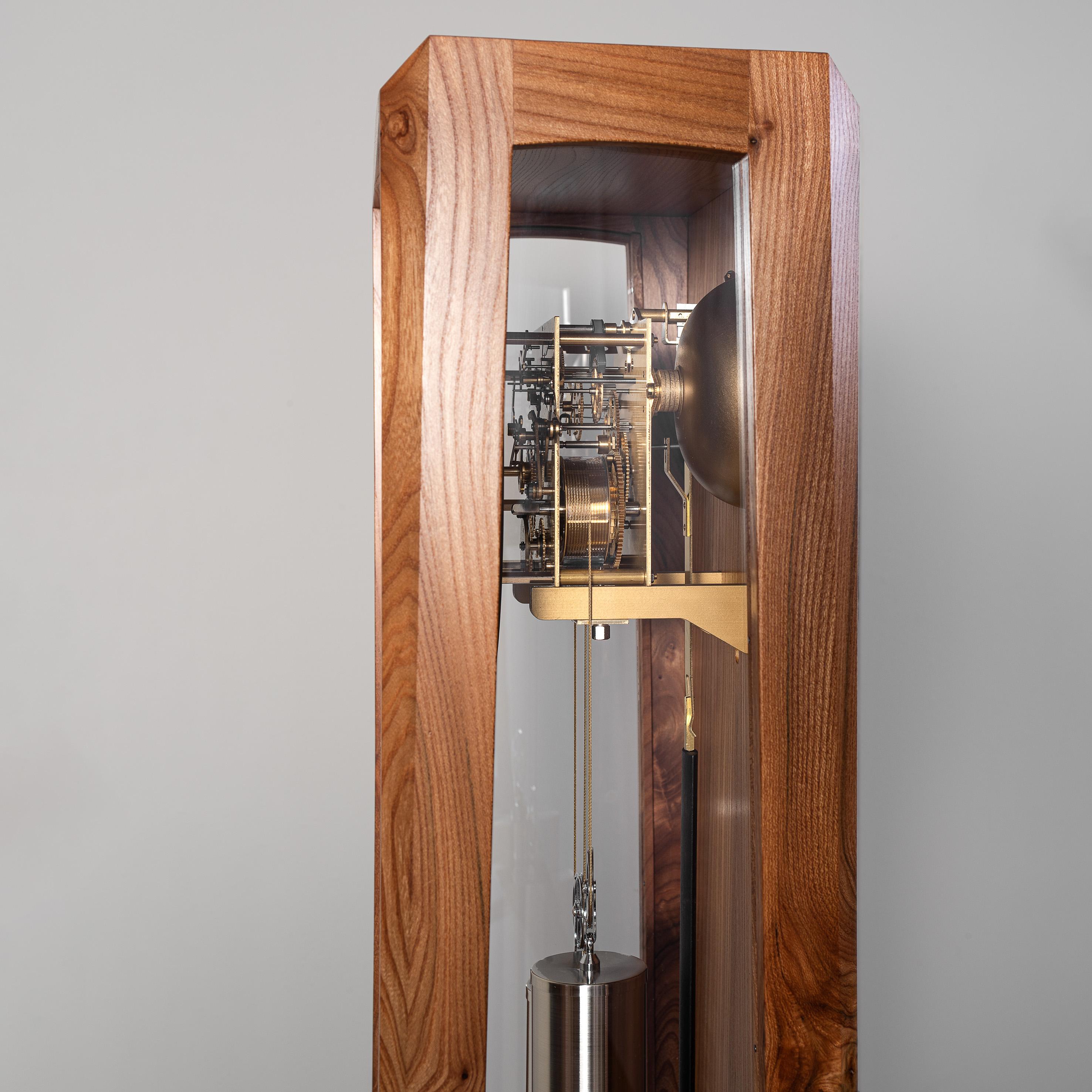 Contemporary Froxfield Clock, Oak For Sale