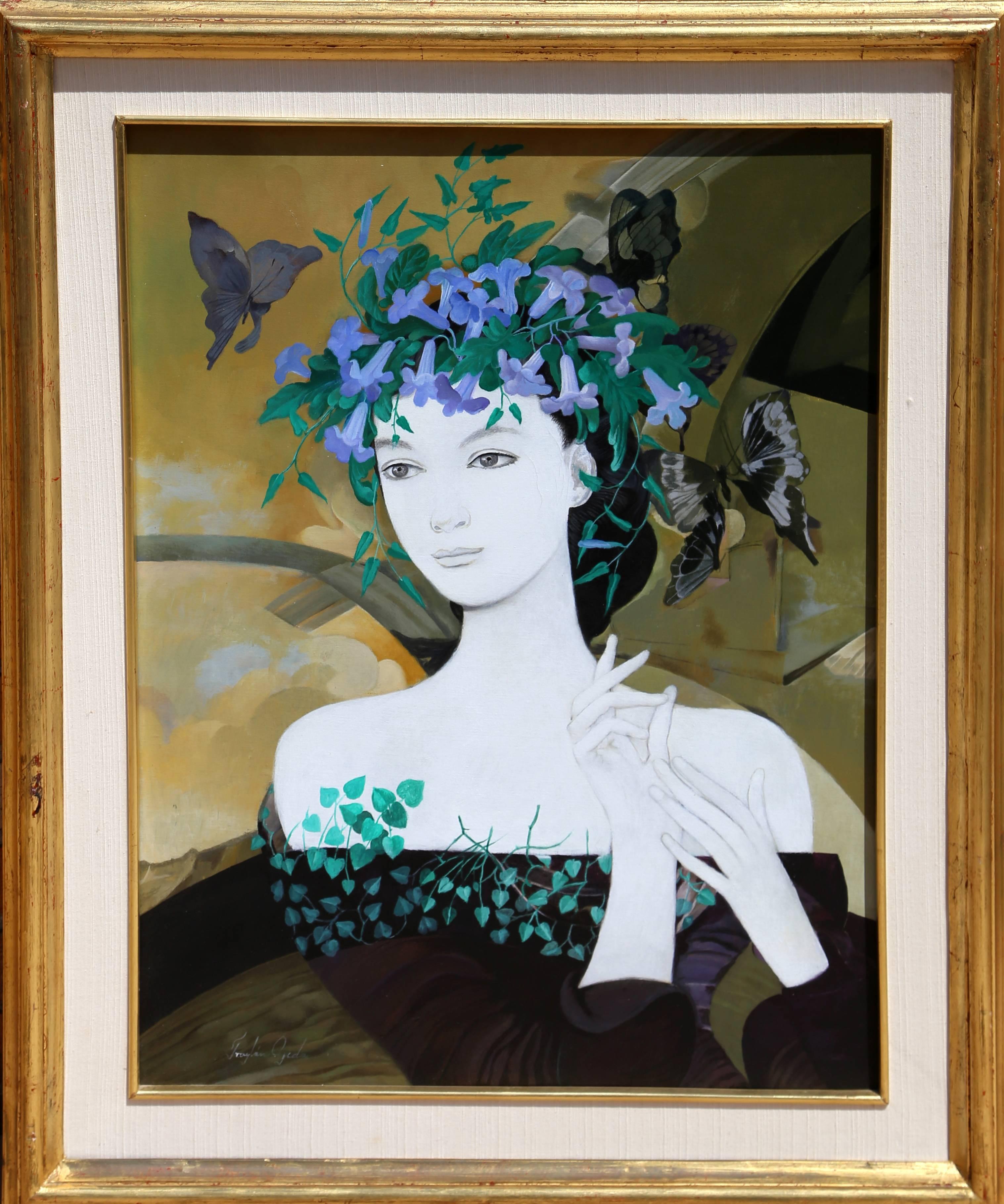 Flores Silvestres, Framed Acrylic Painting, 1983