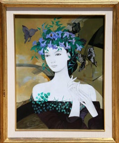 Flores Silvestres, peinture à l'acrylique encadrée, 1983