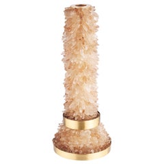 Porte-bougies, grands pointes de quartz par Aver