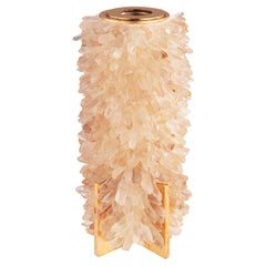 Frozen Small Vase and Candle Holder, Small Quartz Points