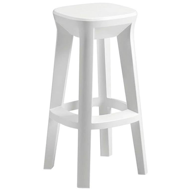 Frozen Stool in White Polyethylene by Matteo Ragni & Maurizio Prina for Plust For Sale