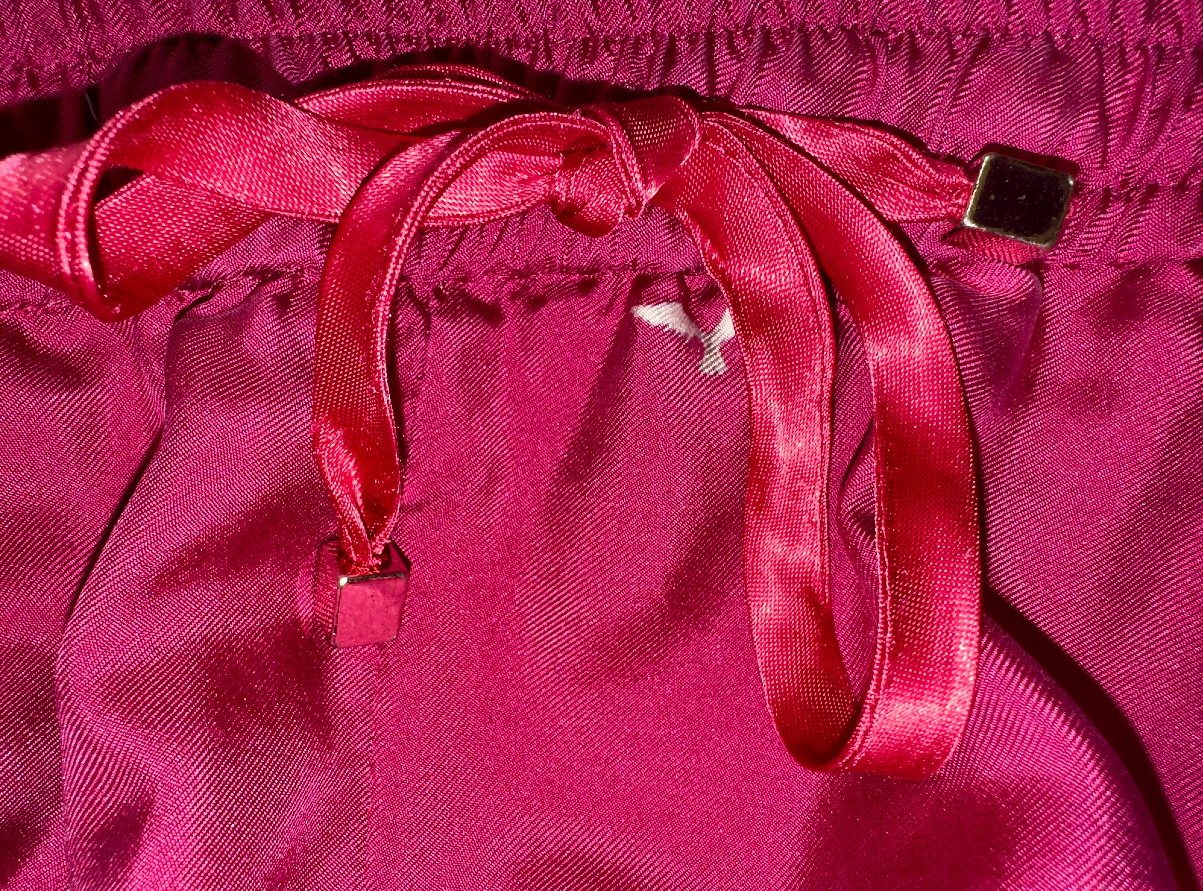 F.R.S FOR RESTLESS SLEEPERS FRS Tropical Flamingo Print Silk Resort Pants Suit S in vendita 5