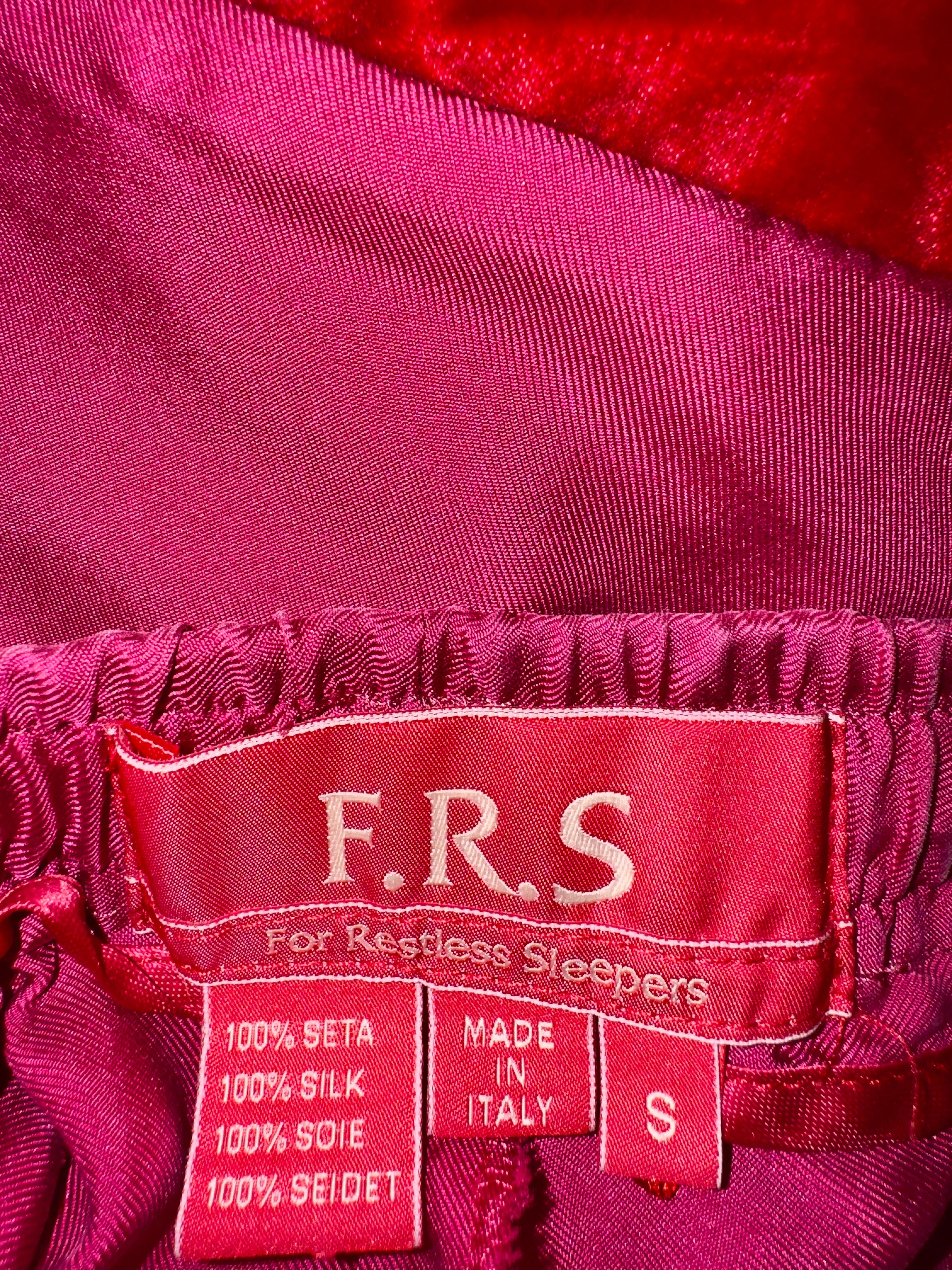 F.R.S FOR RESTLESS SLEEPERS FRS Tropical Flamingo Print Silk Resort Pants Suit S in vendita 6