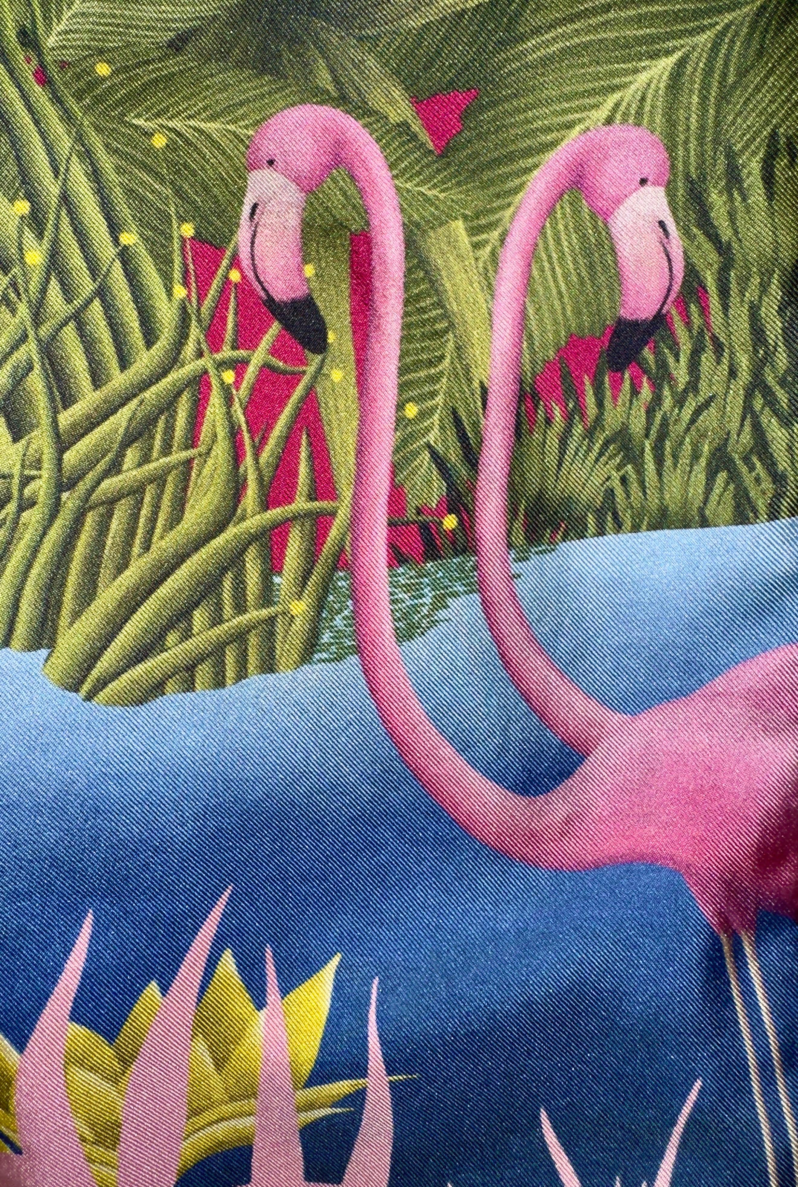 Donna F.R.S FOR RESTLESS SLEEPERS FRS Tropical Flamingo Print Silk Resort Pants Suit S in vendita