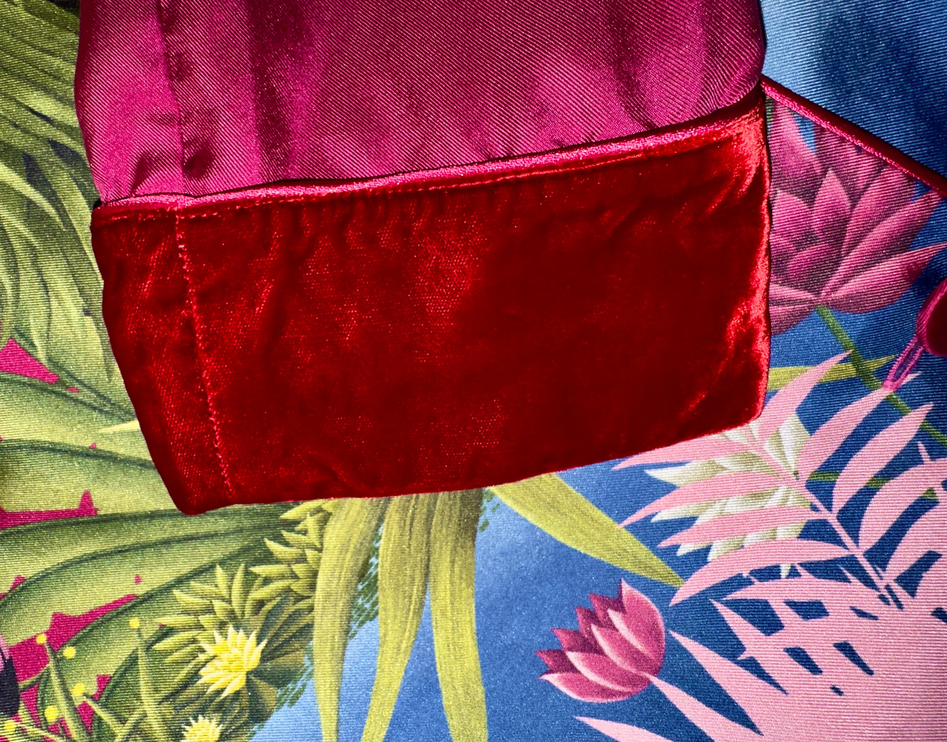 F.R.S FOR RESTLESS SLEEPERS FRS Tropical Flamingo Print Silk Resort Pants Suit S in vendita 4