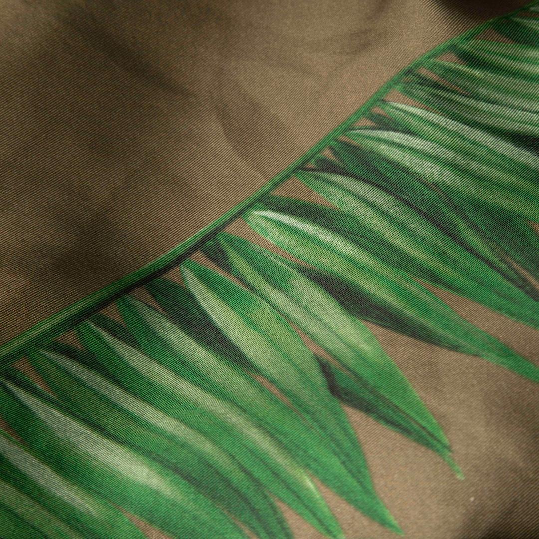 F.R.S. For Restless Sleepers Green Silk Palm Tree Trousers Size S In Good Condition In London, GB