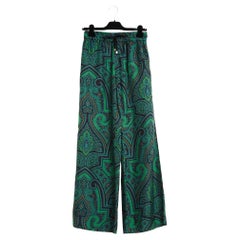 F.R.S For Restless Sleepers Pantalon Large FR36 Wide Leg Green Black Pants US27