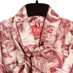 F.R.S. For Restless Sleepers Robe Soie FR38 Pink Silk Twill Maxi Dress UK10 US8