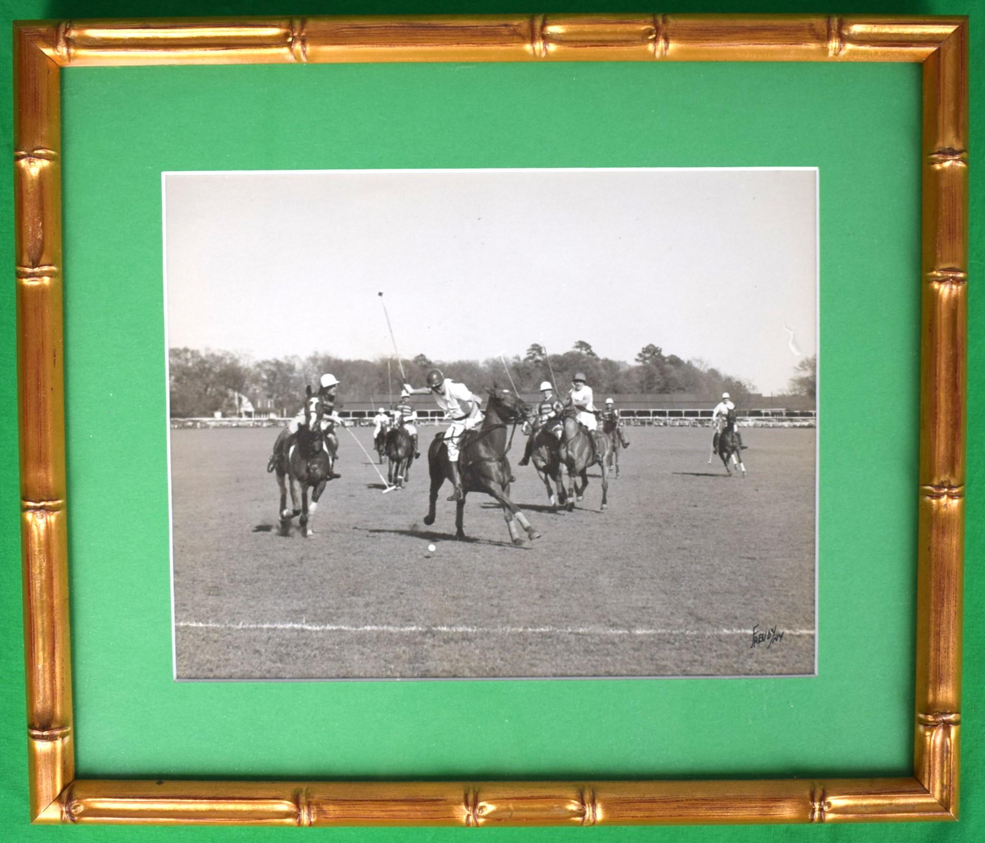 Aurora Polo Match At Aiken, SC. B&W Framed Photo - Photograph by Fruedy