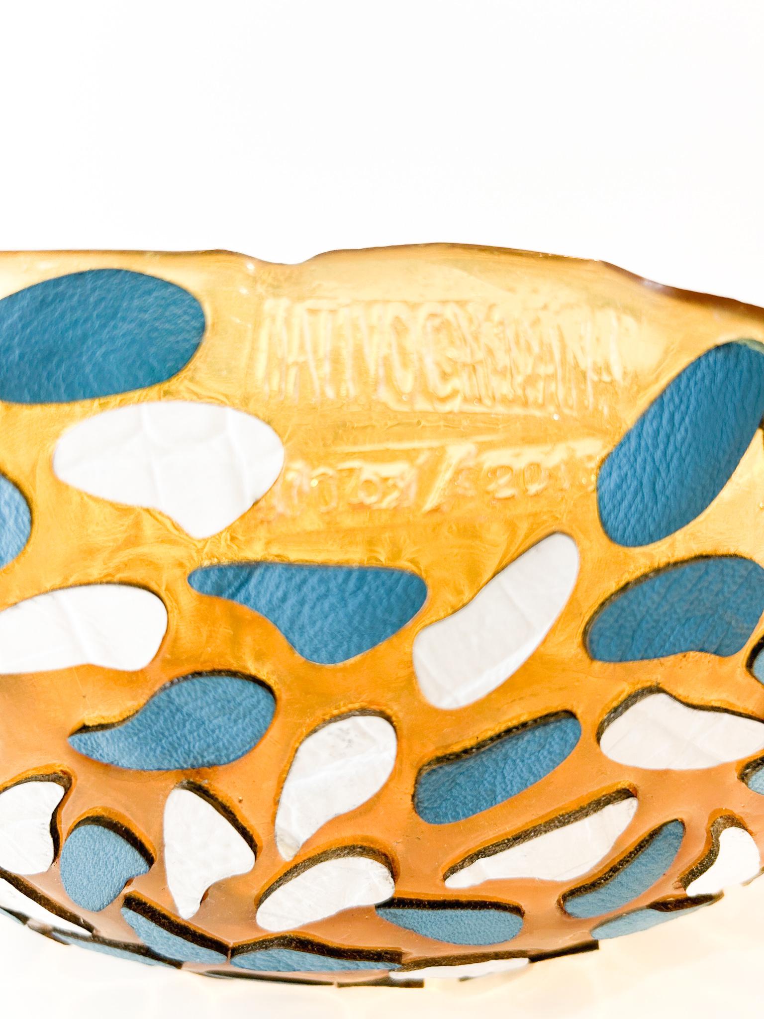 Obstkorb aus Harz und Leder von NativoCampana für Corsi Design 2015 im Angebot 3