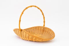 Obstkorb aus Weide und Bambus wien um 1960er