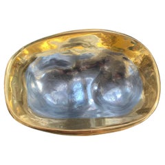 Fruit Bowl A019 Solid cast brass (gold coloured) and aluminium (silver coloured)