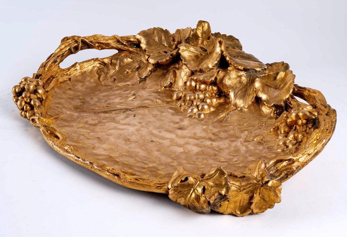 Napoleon III Fruit Bowl, Chiseled Bronze, Copper Patina, Albert Marionnet, circa: 1912 For Sale