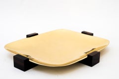 Fruit Bowl Execution in Brass and Wood by WMF, Germany, around 1950s