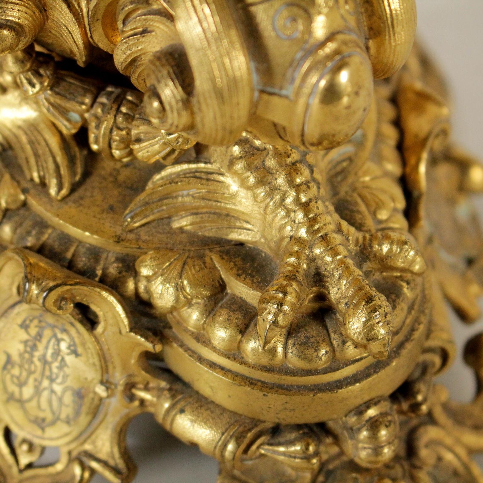 Obstschale aus vergoldeter Bronze-Porzellan Osteuropa Last Quarter von 1800 3