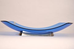 Fruit Bowl in Blue Glass by Max Ingrand for Fontana Arte "Model 1419", c 1960