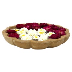 Fruit Bowl, Lotus Carved Jaisalmer Stone Bowl
