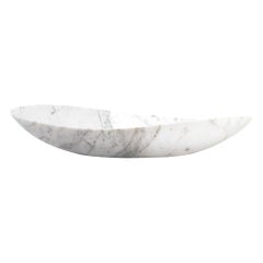 Schalenvase/Gefäß aus weißem Calacatta-Marmor, Sammlerstück-Design, handgefertigt, Italien