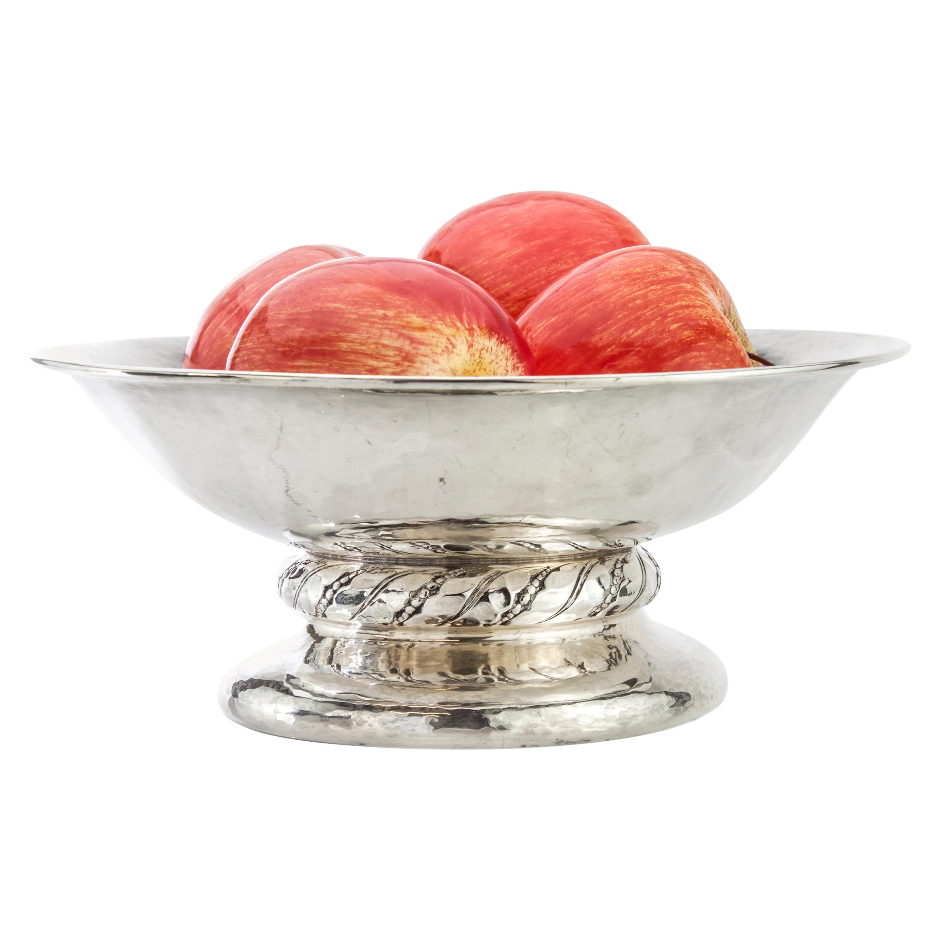 Fruit Bowl with Hammer Finish by Liberty & Co. For Sale