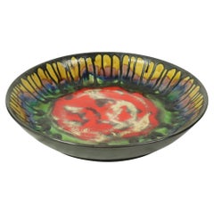 Obstschale XL Art Keramik Wanddekoration Tropfglasur