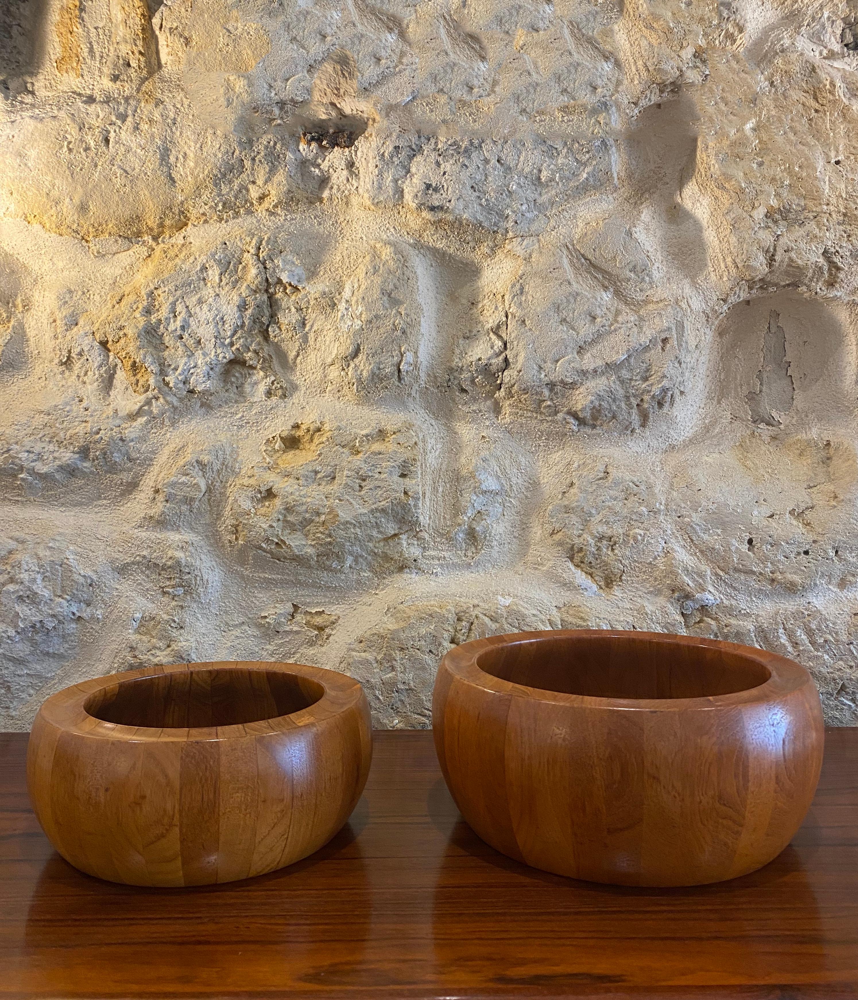 Mid-Century Modern Fruit Bowls in Teak by Digsmed For Sale