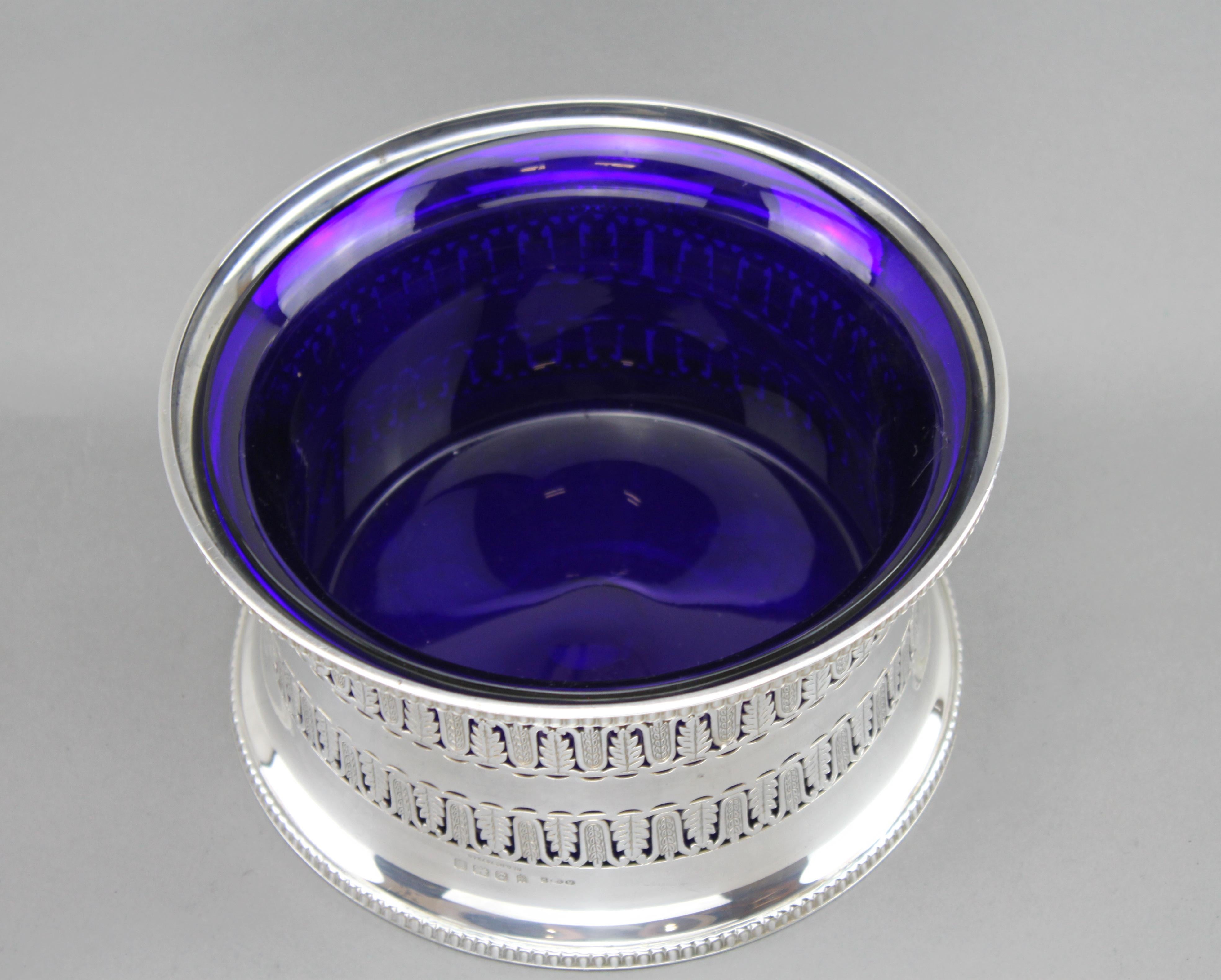 British Fruit Dish with Blue Liner Glass, Charles S Green & Co Ltd, London, 1931