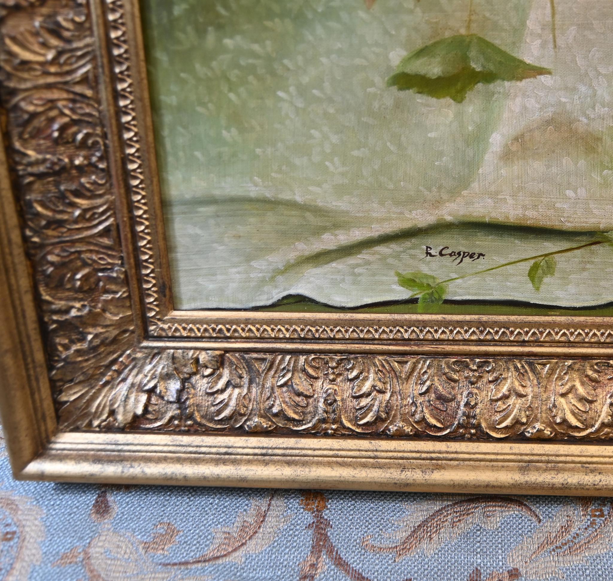 Fruit Floral Still Life Ölgemälde Französisch Kunst 4ft breit signiert im Zustand „Gut“ im Angebot in Potters Bar, GB