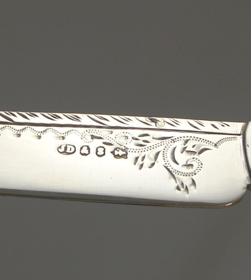Fruit Knives & Forks/ Mother of Pearl & Silver Plate circa 1900 by James Deakin 4