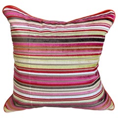 Fruit Loops Velvet Stripe with Orange Red Velvet Trim and POP ! White Linen Back