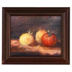 Vintage Fruit Still Life Oil on Panel Painting  “Tutti Frutti” Signed P R Rohrer 20th C