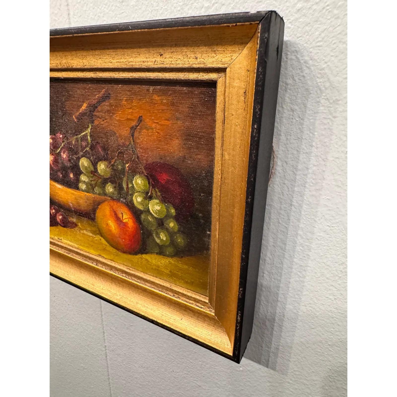 Obst-Stillleben Ölgemälde (Französisch) im Angebot