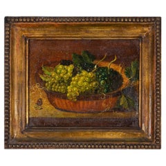 Obststillleben, 19. Jahrhundert, Frankreich, verzierter Rahmen