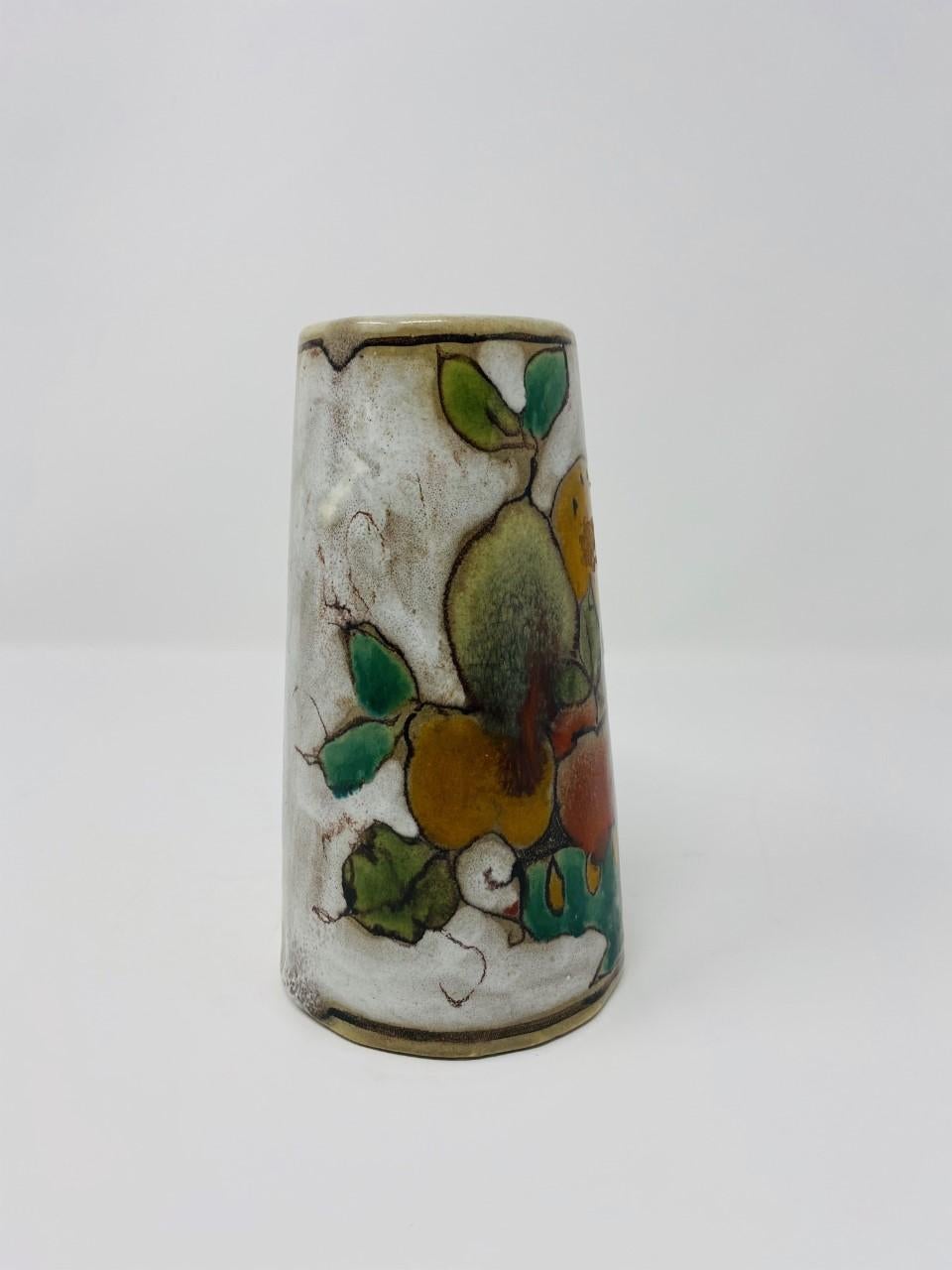 Late 20th Century “Fruit Still Life” Vase by Elio Schiavon For Sale