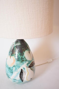Fruits and pears ceramic lamp, 1960s