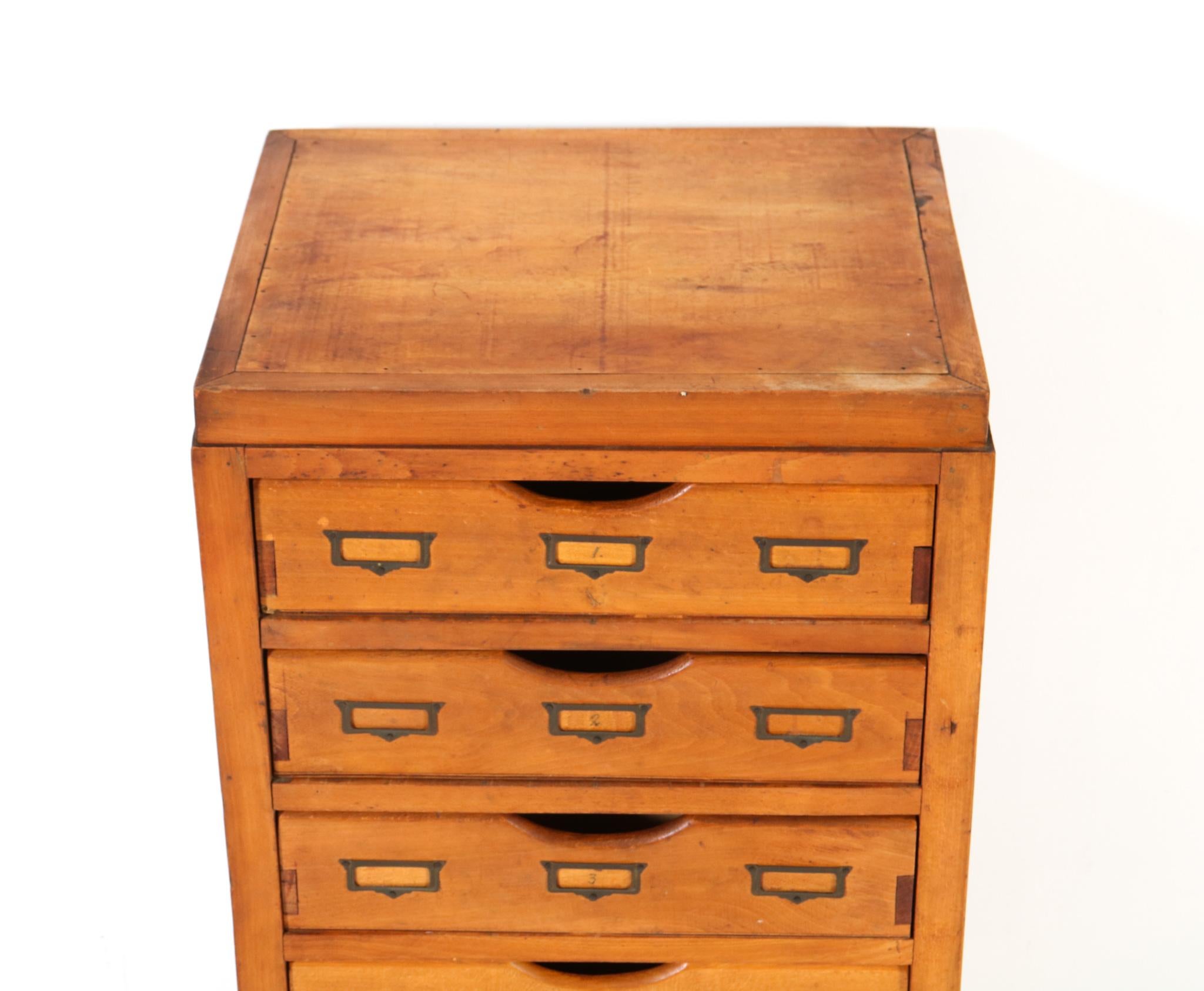 Fruitwood Art Deco Haberdashery Chest of Drawers, 1930s 4
