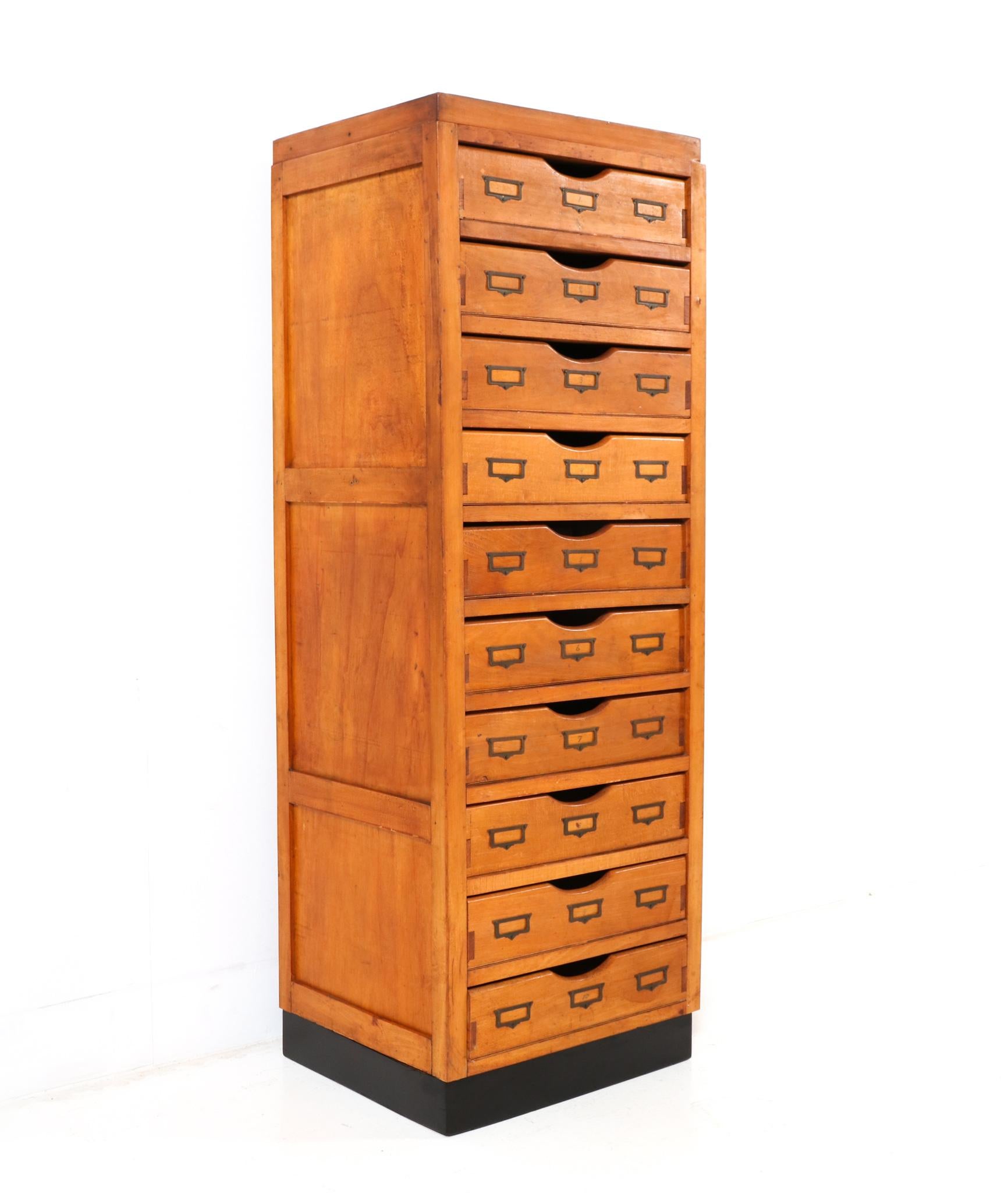 Dutch Fruitwood Art Deco Haberdashery Chest of Drawers, 1930s