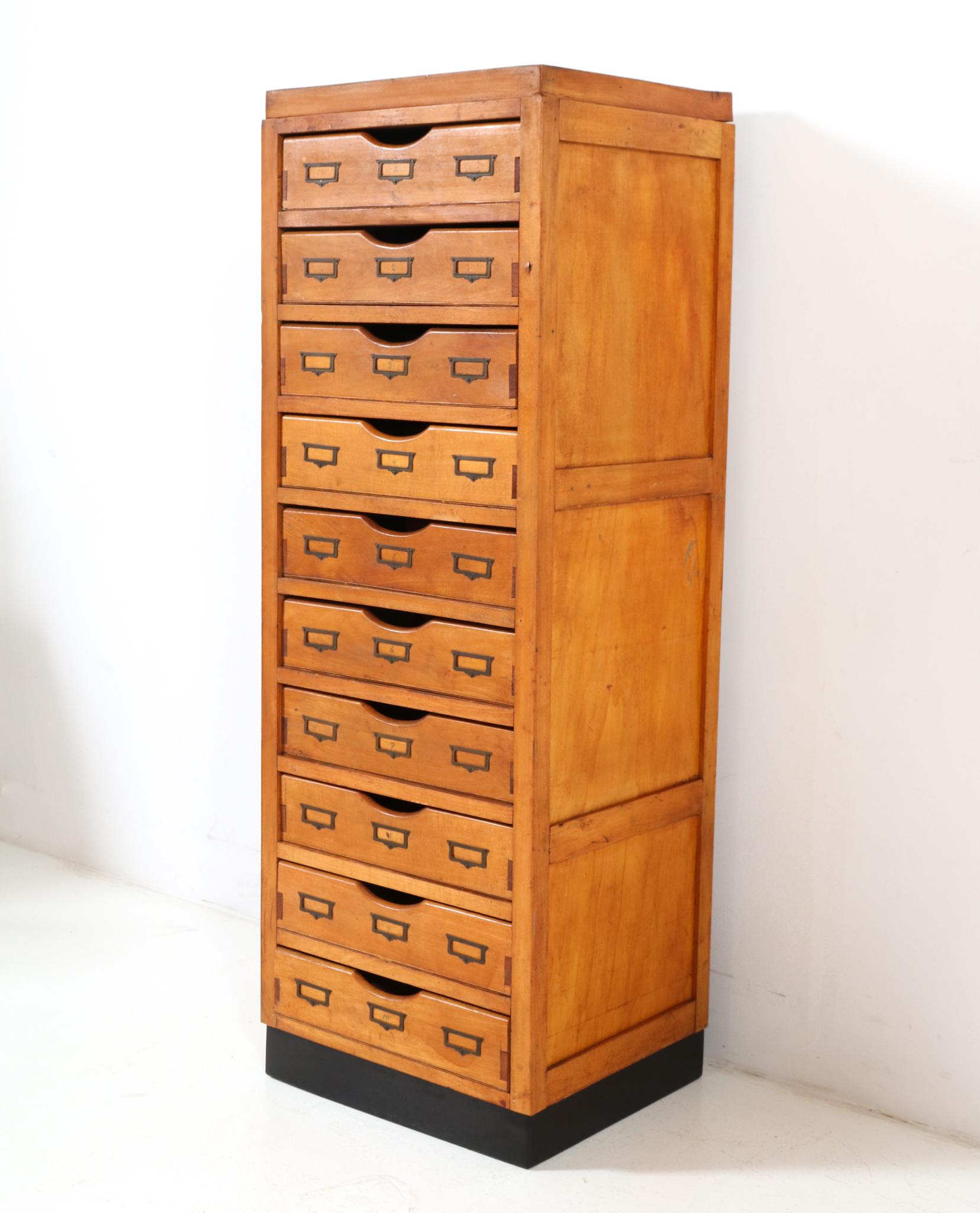 Fruitwood Art Deco Haberdashery Chest of Drawers, 1930s In Good Condition In Amsterdam, NL