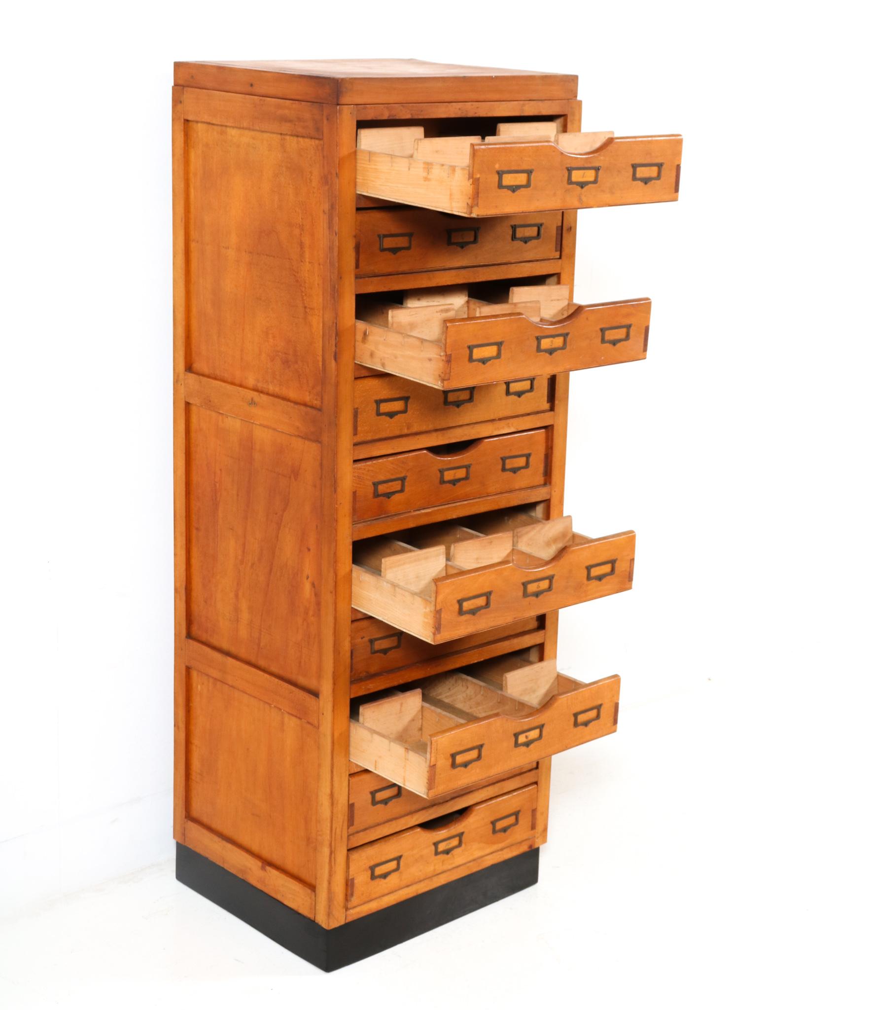 Mid-20th Century Fruitwood Art Deco Haberdashery Chest of Drawers, 1930s