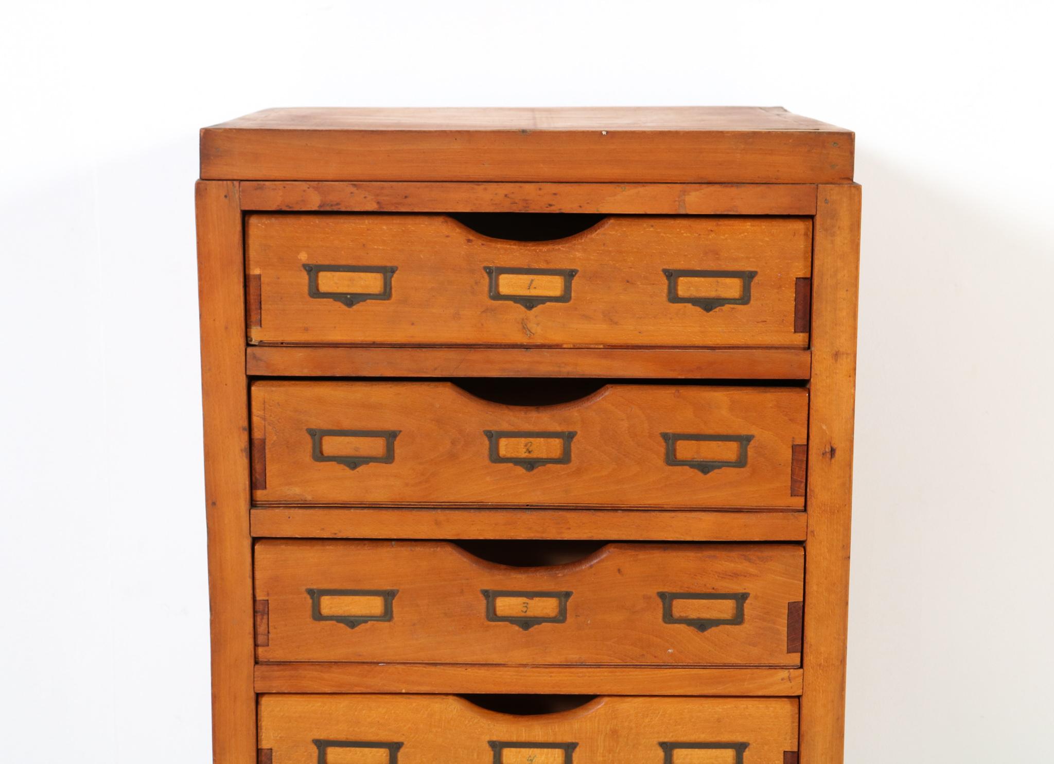 Fruitwood Art Deco Haberdashery Chest of Drawers, 1930s 2