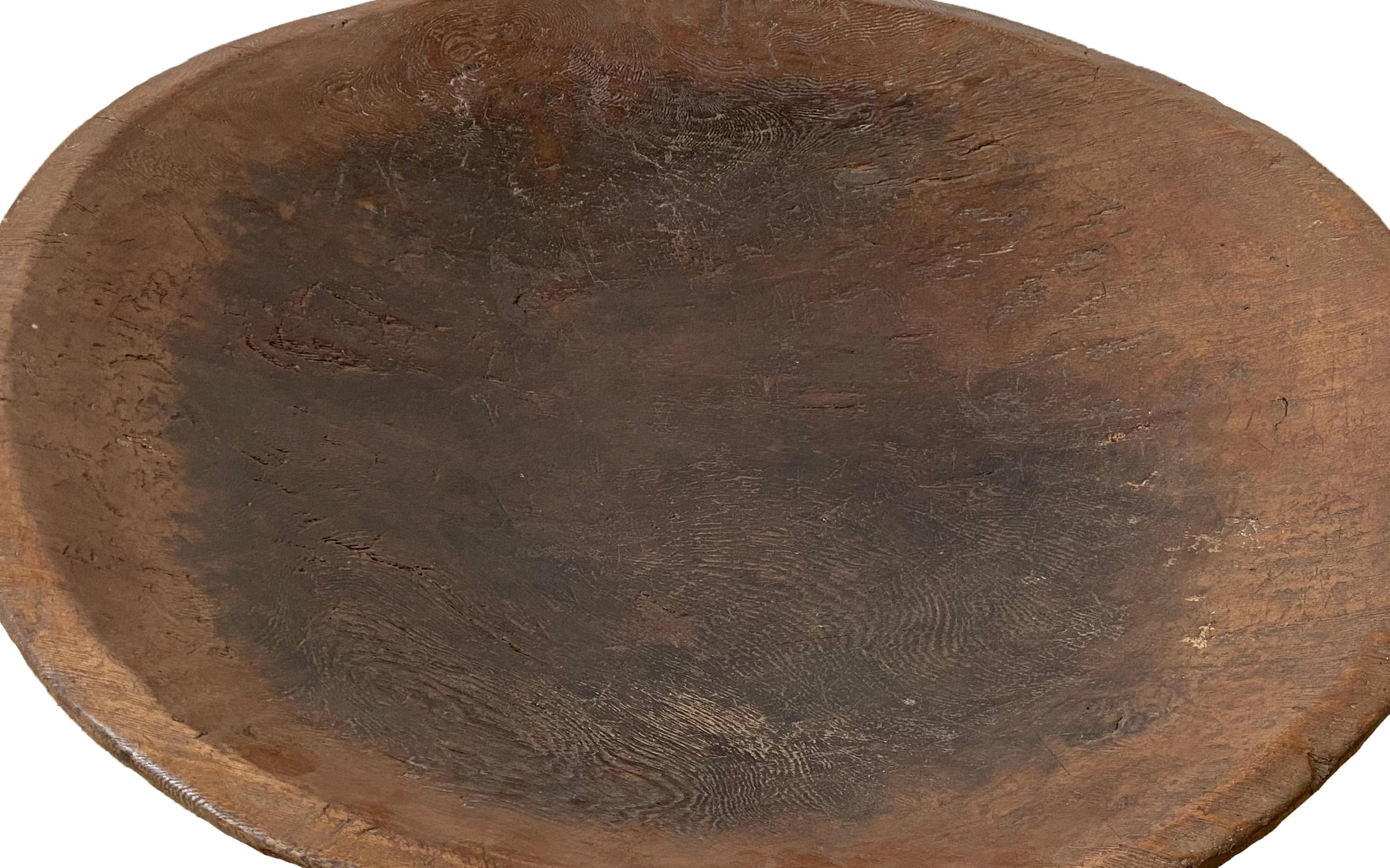 Indonesian Fruitwood Bowl from Timor Island, Indonesia, Early 20th Century