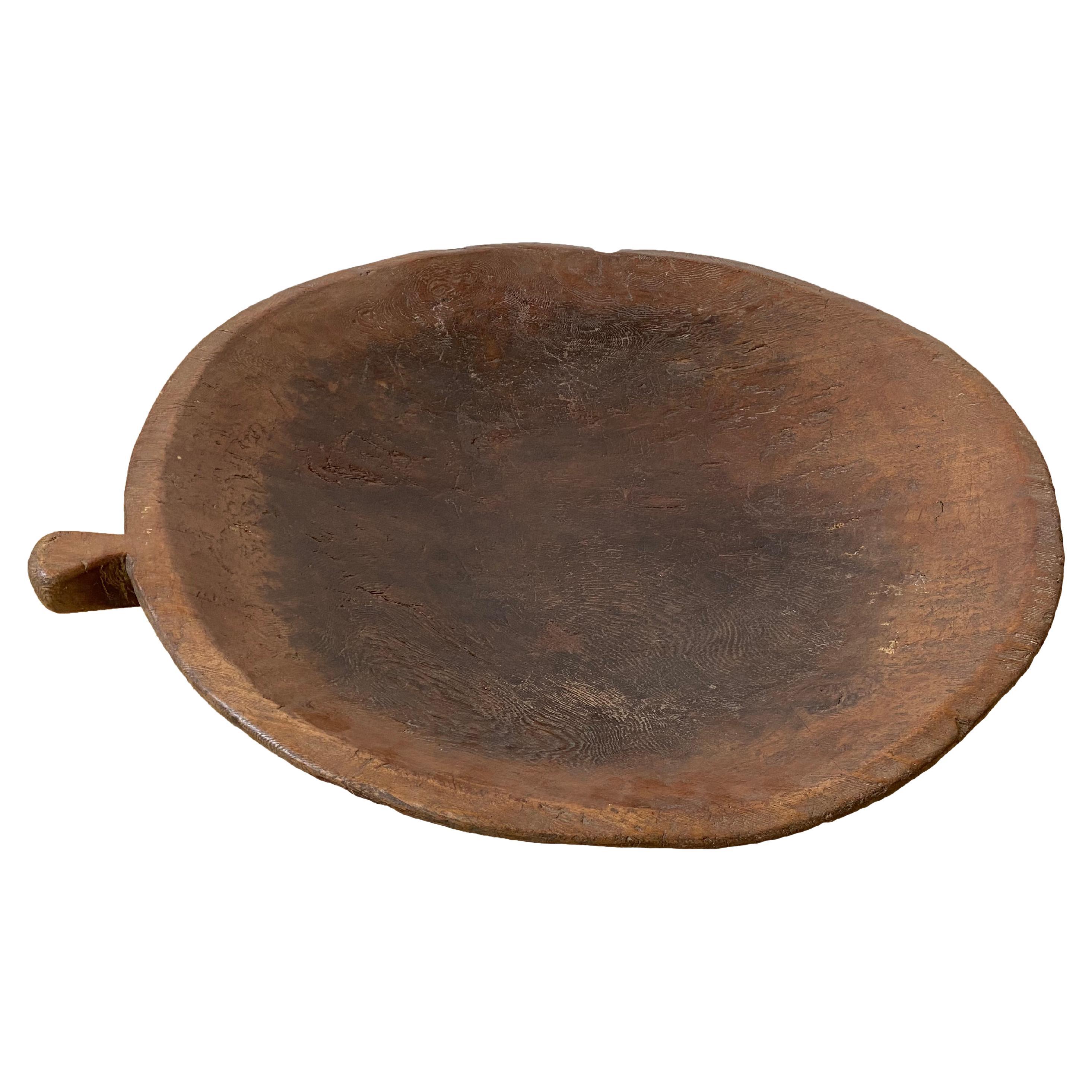 Fruitwood Bowl from Timor Island, Indonesia, Early 20th Century