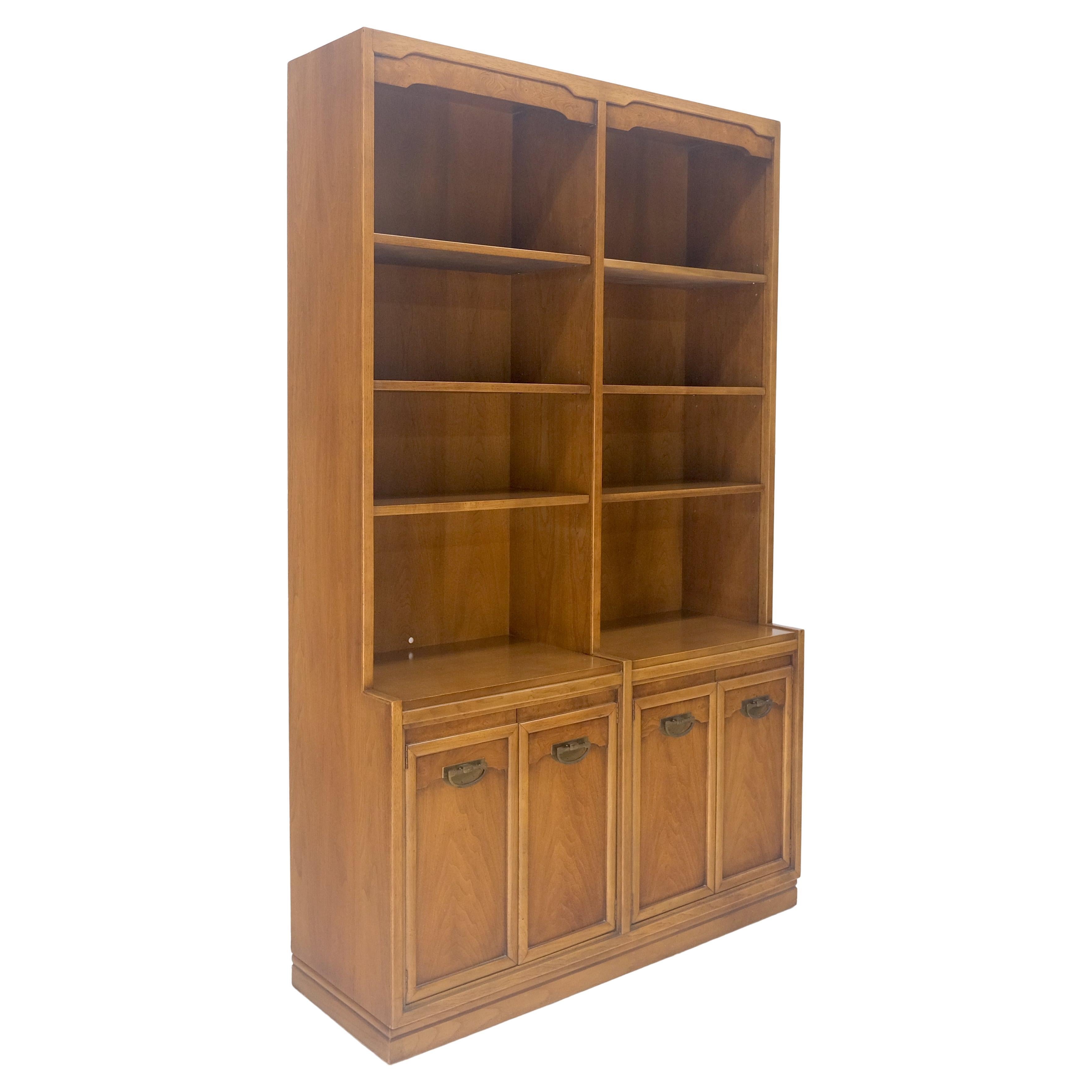 Fruitwood Drexel Double Bookcase Credenza Mid Century Modern Vintage MINT