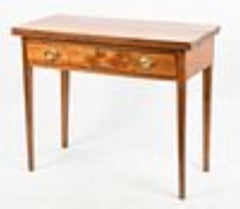 Fruitwood Fold Top Game Table. Early 19th Century