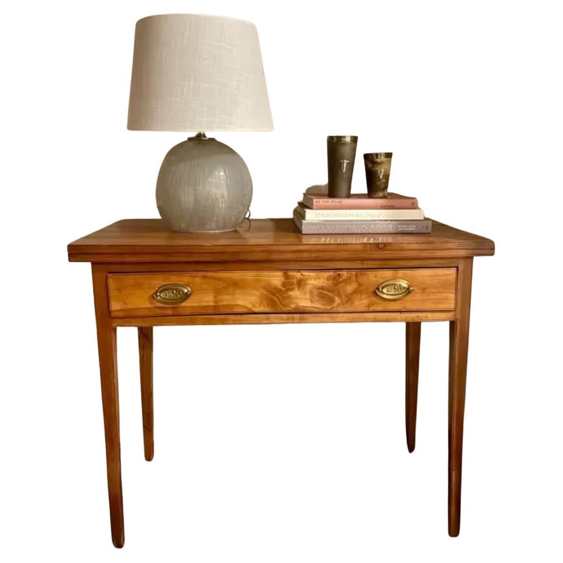 Fruitwood Fold Top Game Table. Early 19th Century For Sale