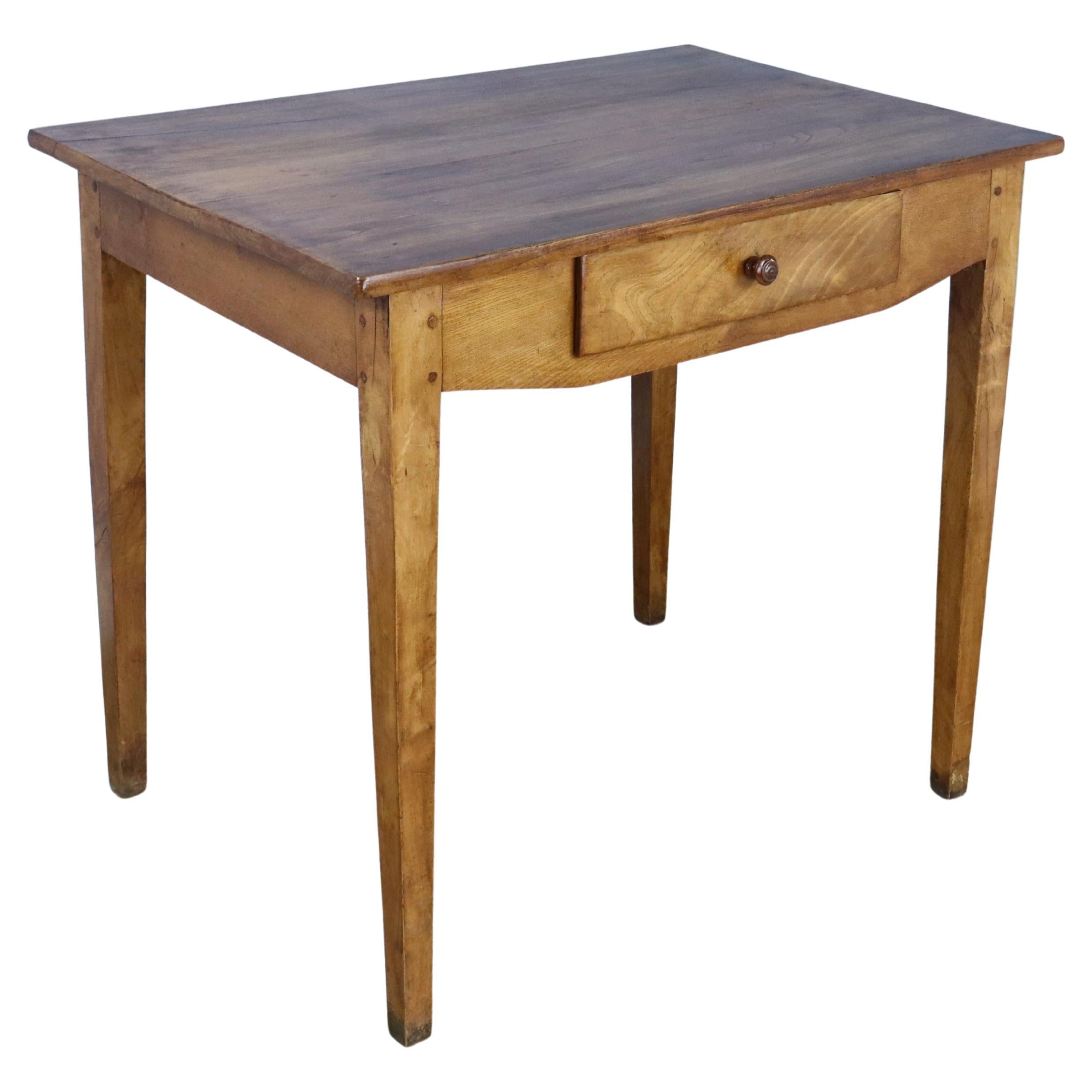 Fruitwood Side Table or Small Writing Table