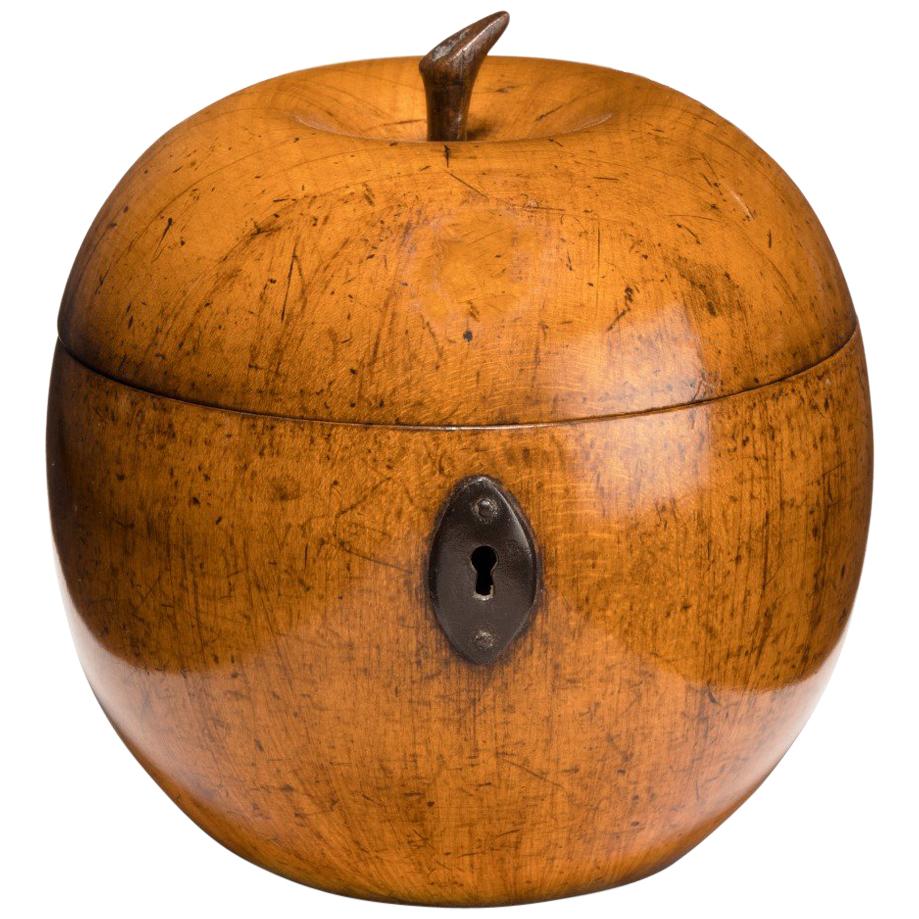 Fruitwood Tea Caddy in the Form of an Apple