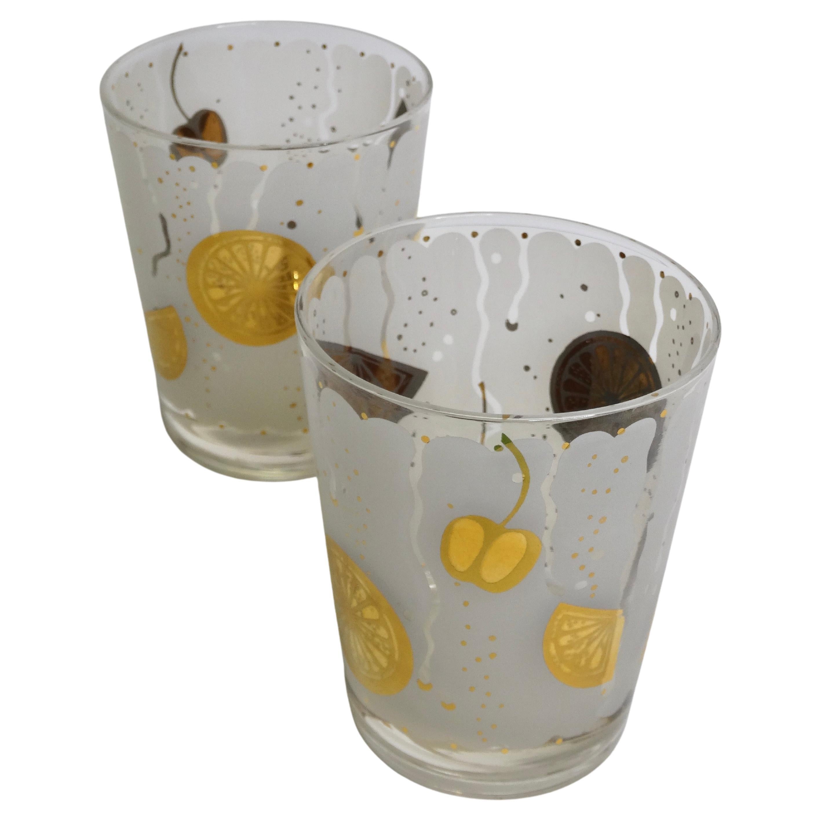 Fruity Frosted Glassware- Set of 5