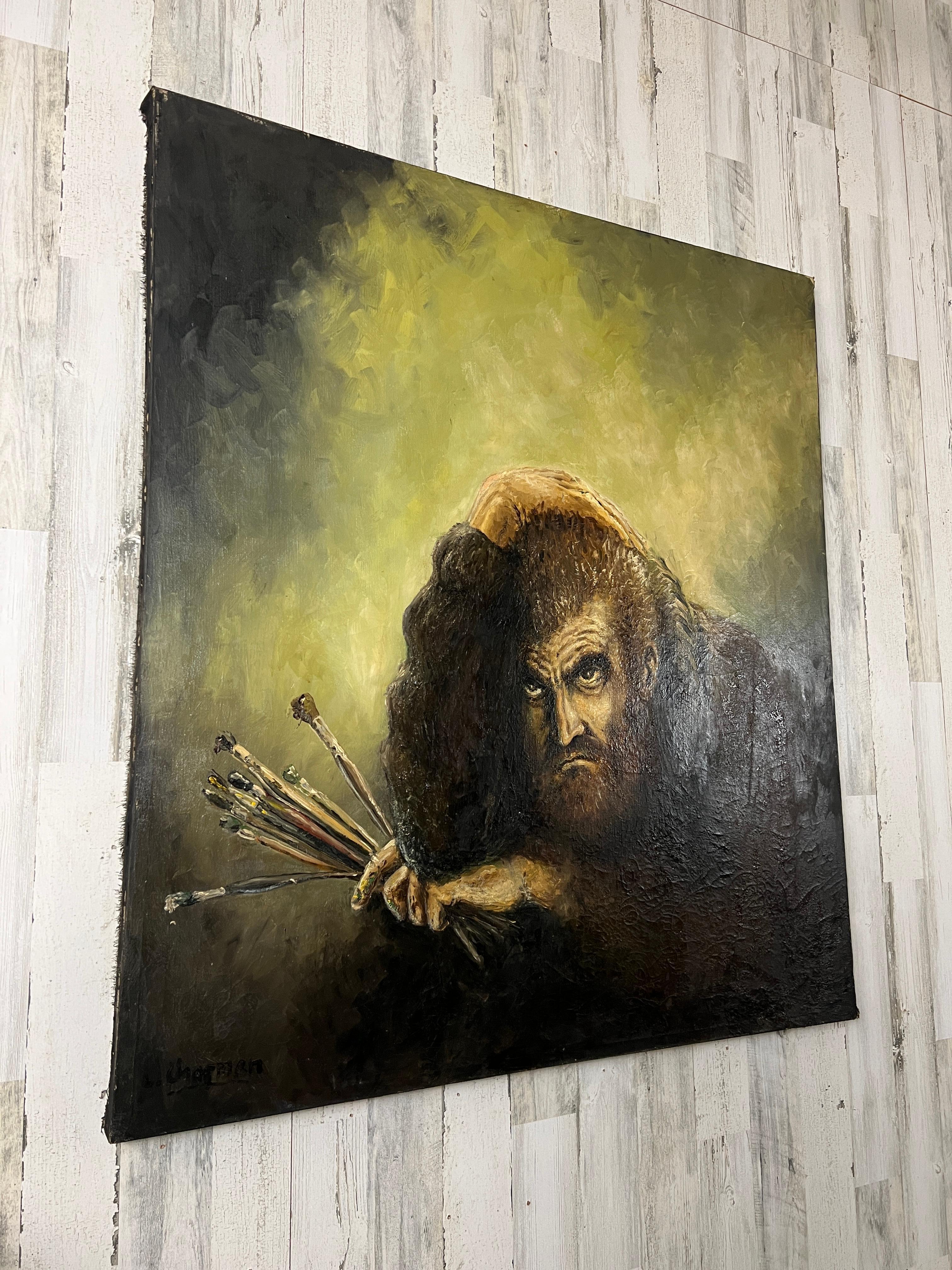 Frustrated Artist Oil on Canvas 1959 For Sale 5