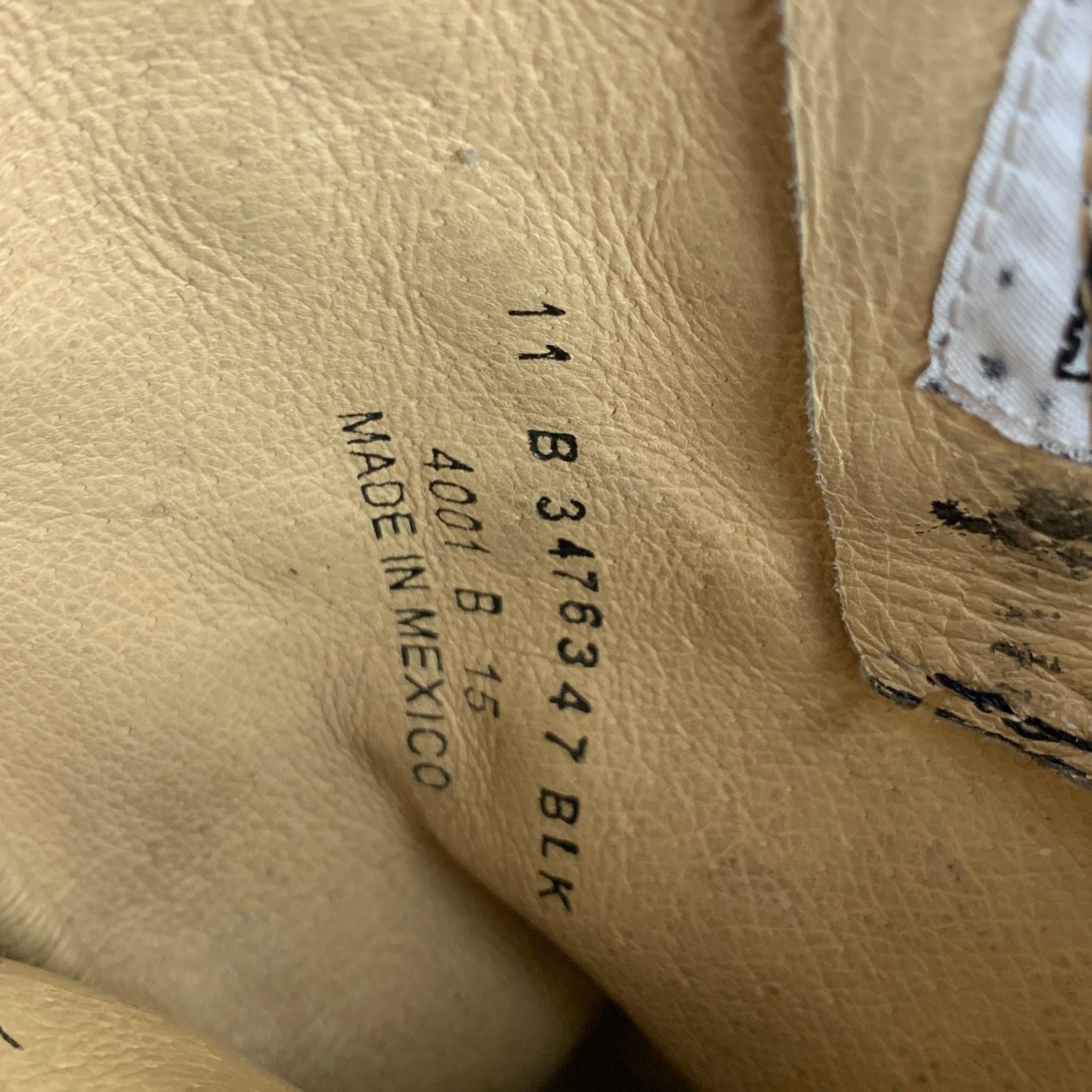 FRYE Size 11 Black Leather Distressed Studded Ankle Boots In Good Condition In San Francisco, CA